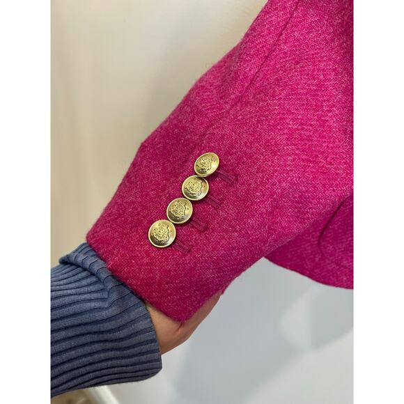 J.Crew Plus Moon Luxury Fabric Wool Blend Tailored Blazer Gold Buttons 24 - Picture 6 of 10